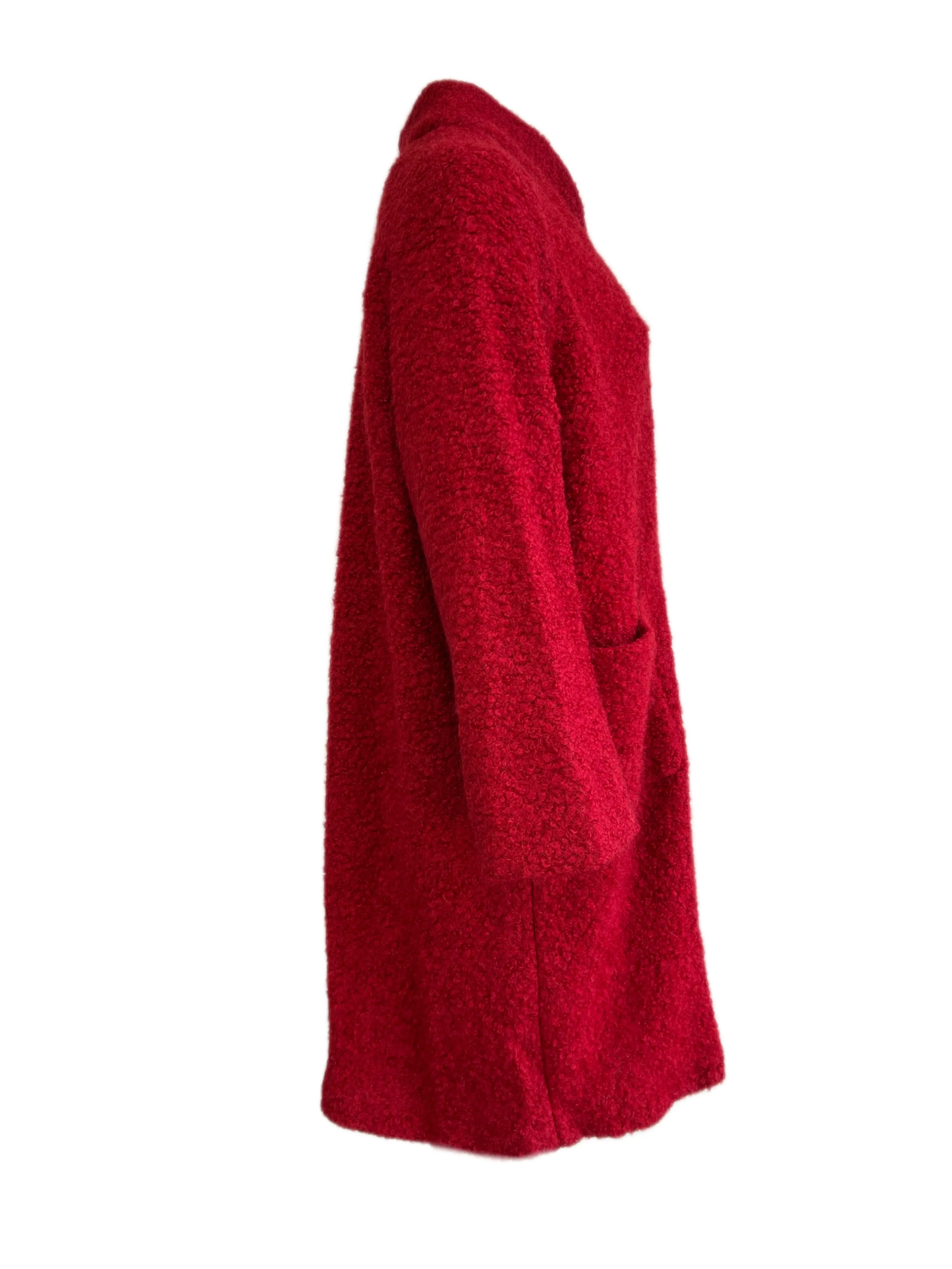 Marina Rinaldi Women's Red Tropea Virgin Wool Blended Coat Size 18W/27 NWT