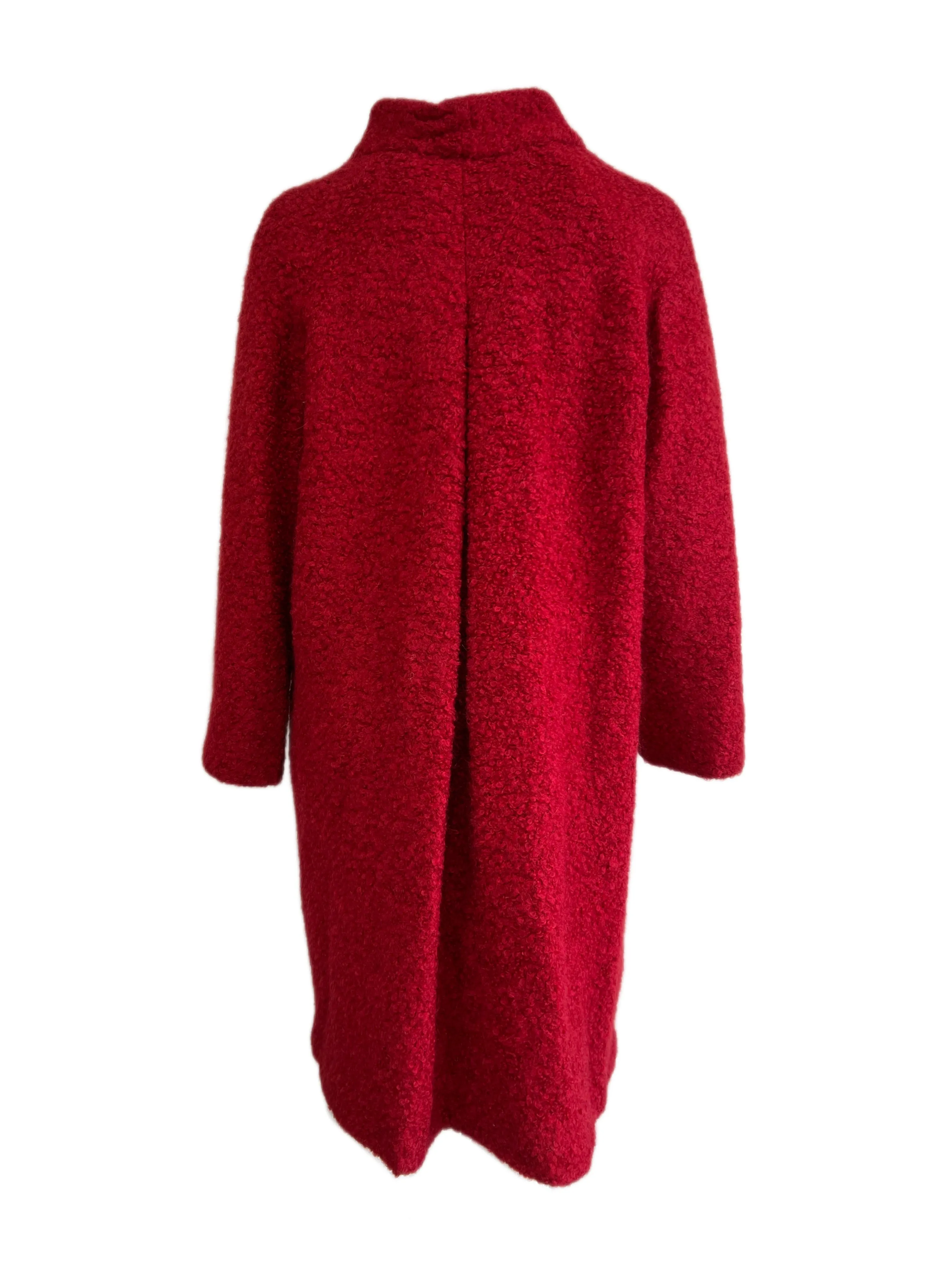 Marina Rinaldi Women's Red Tropea Virgin Wool Blended Coat Size 18W/27 NWT