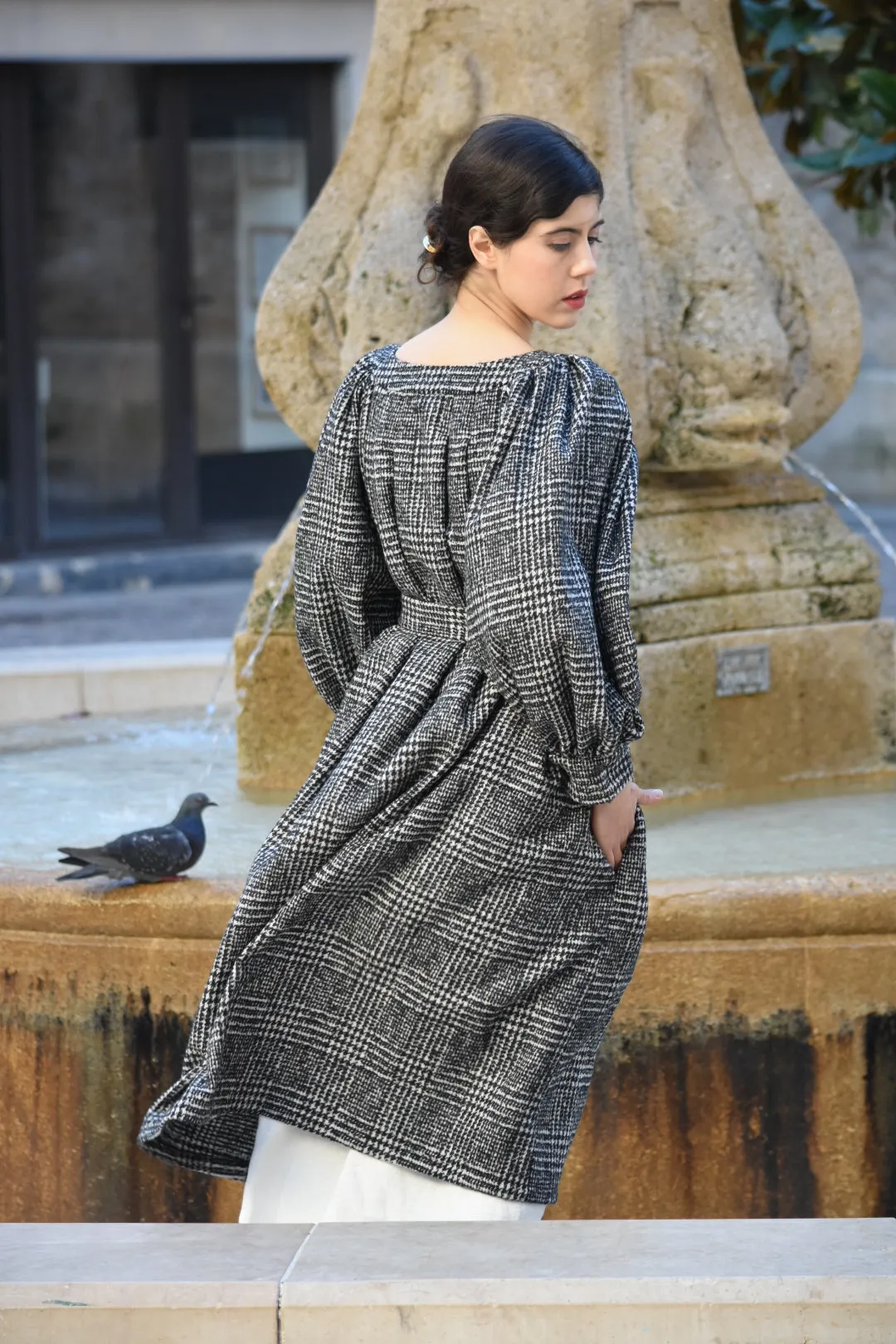 Marion Coat in Wool Blend Tweed