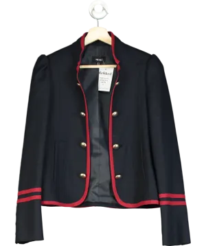 ME EM Blue Italian Wool Military Jacket UK 6