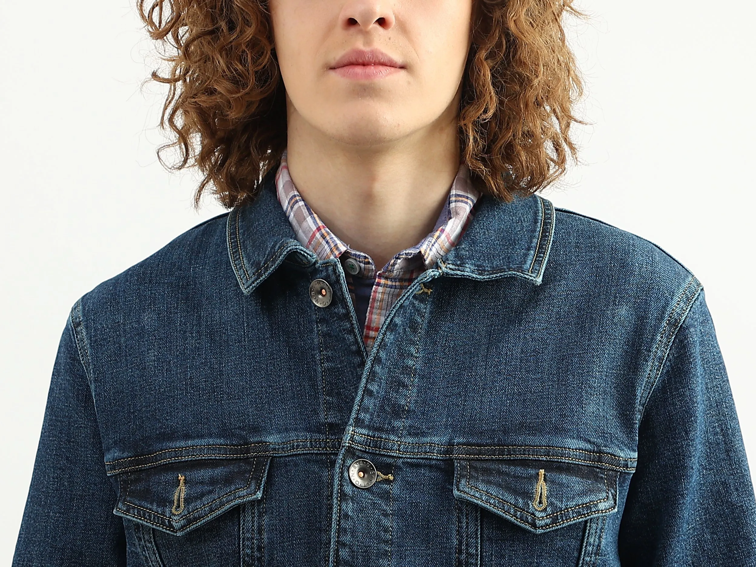 Men Quilted Spread Collar Jacket