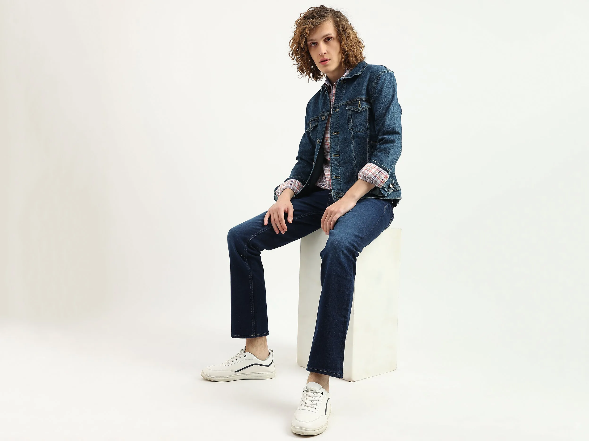 Men Quilted Spread Collar Jacket
