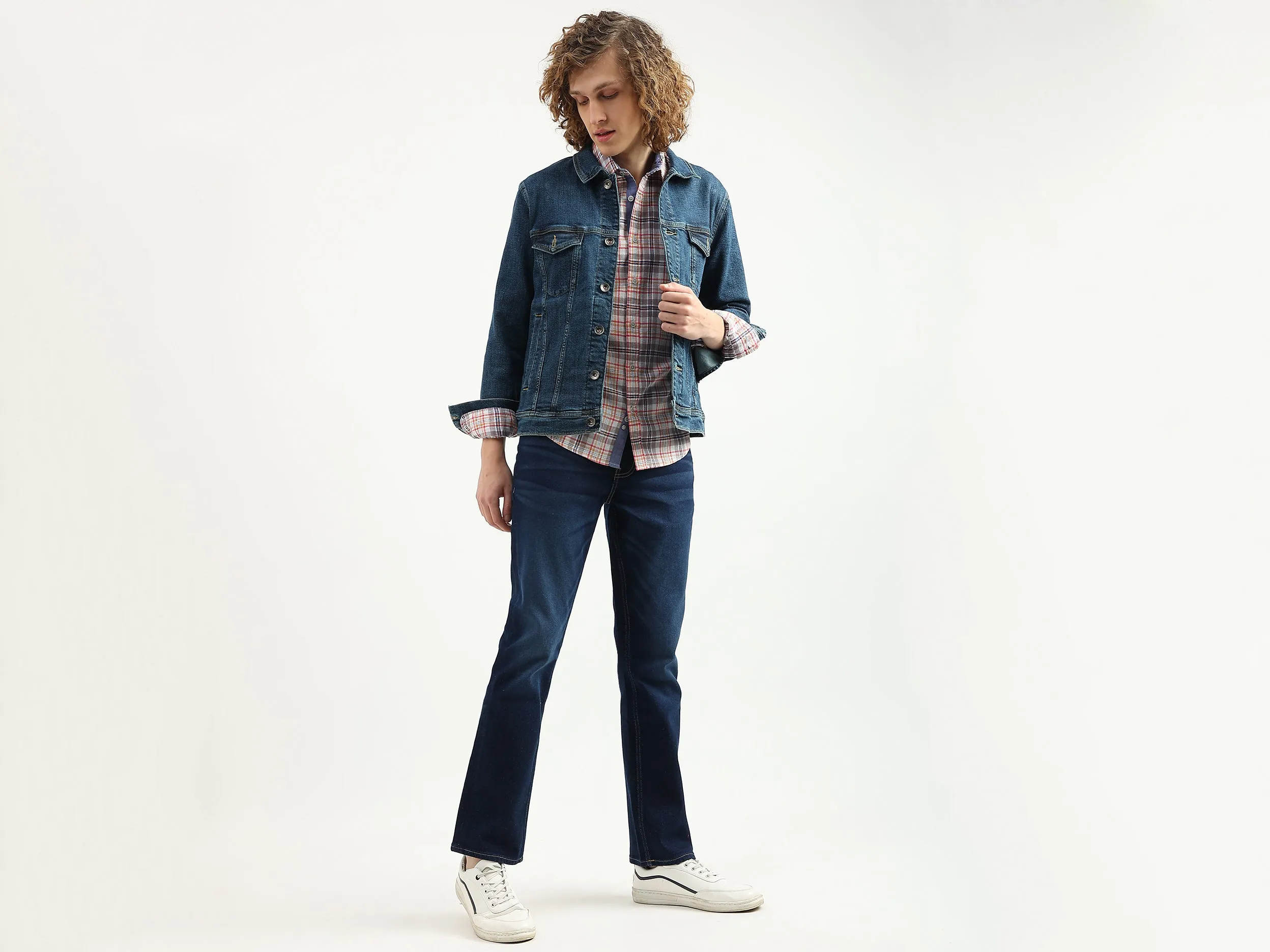 Men Quilted Spread Collar Jacket