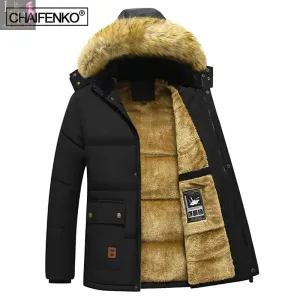 Men winter coat with hood