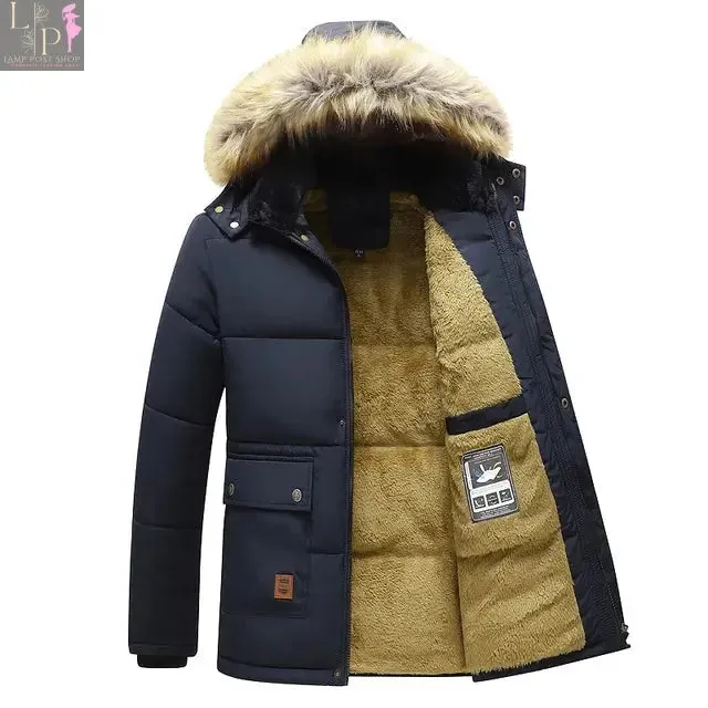 Men winter coat with hood
