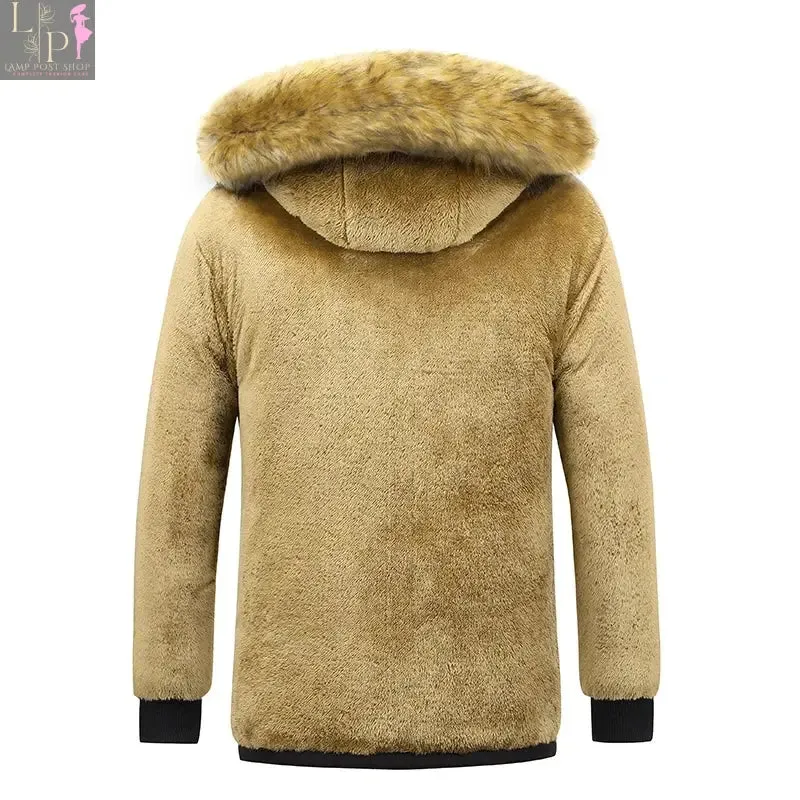 Men winter coat with hood