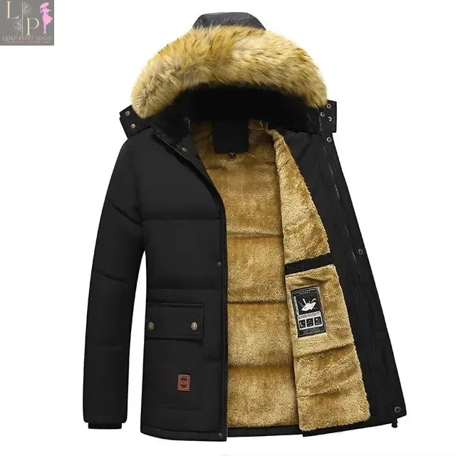 Men winter coat with hood