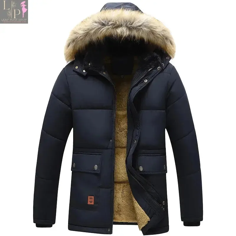 Men winter coat with hood