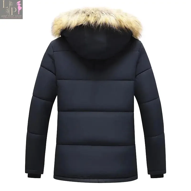 Men winter coat with hood