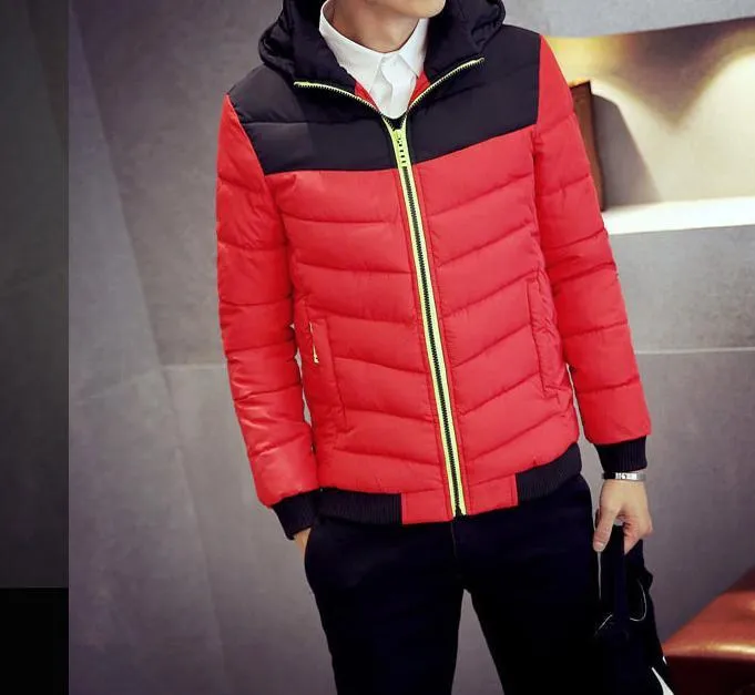 Men's Cotton-Padded Thick Hooded Jacket In 4 Colors