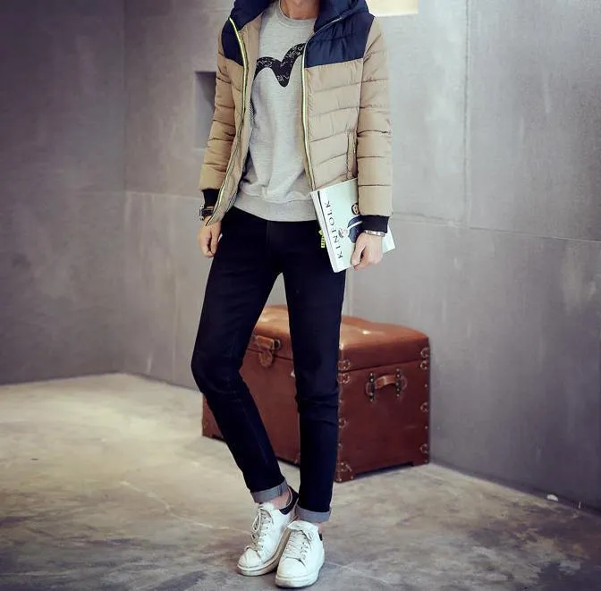 Men's Cotton-Padded Thick Hooded Jacket In 4 Colors