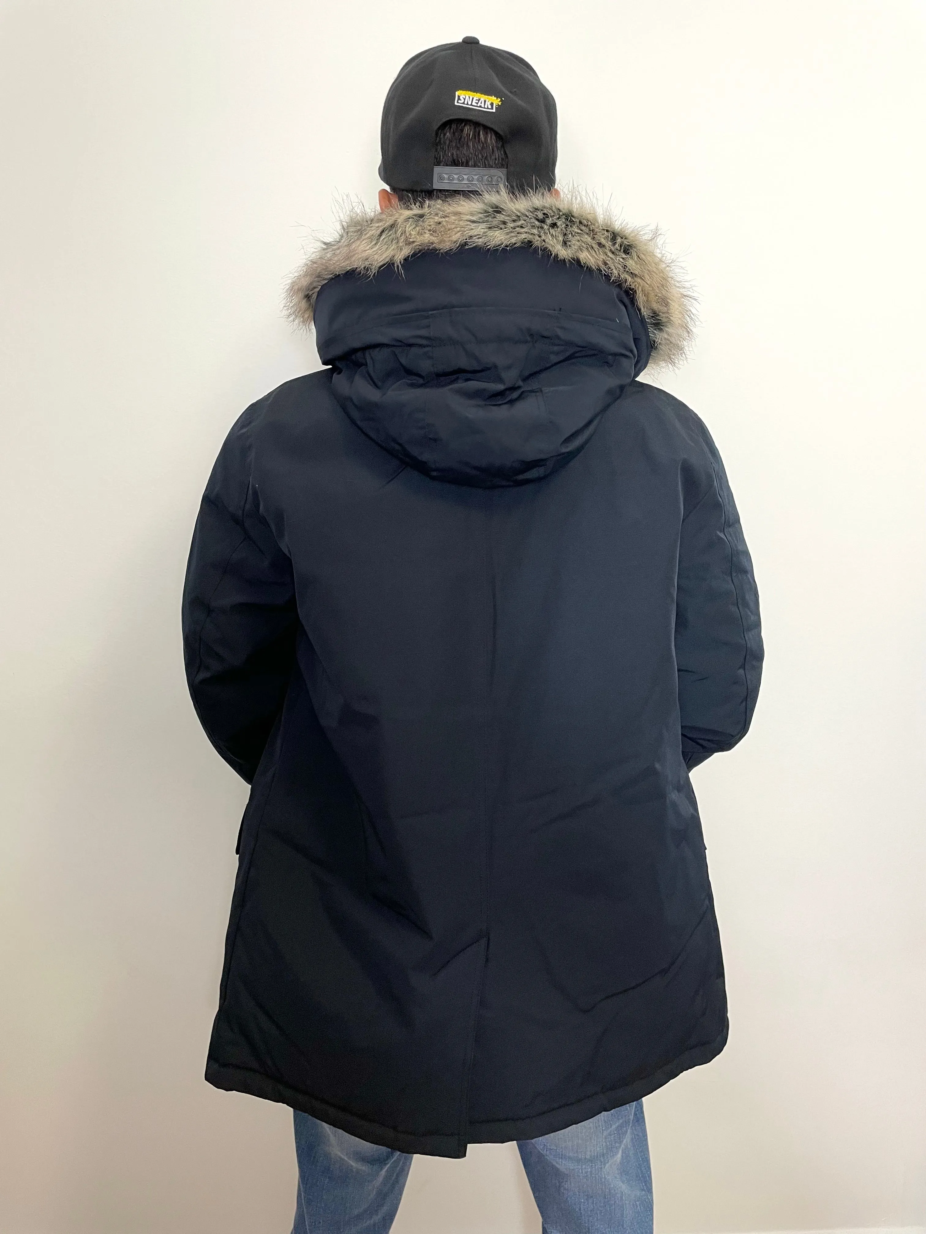 Men’s Faux Fur Parka Coat
