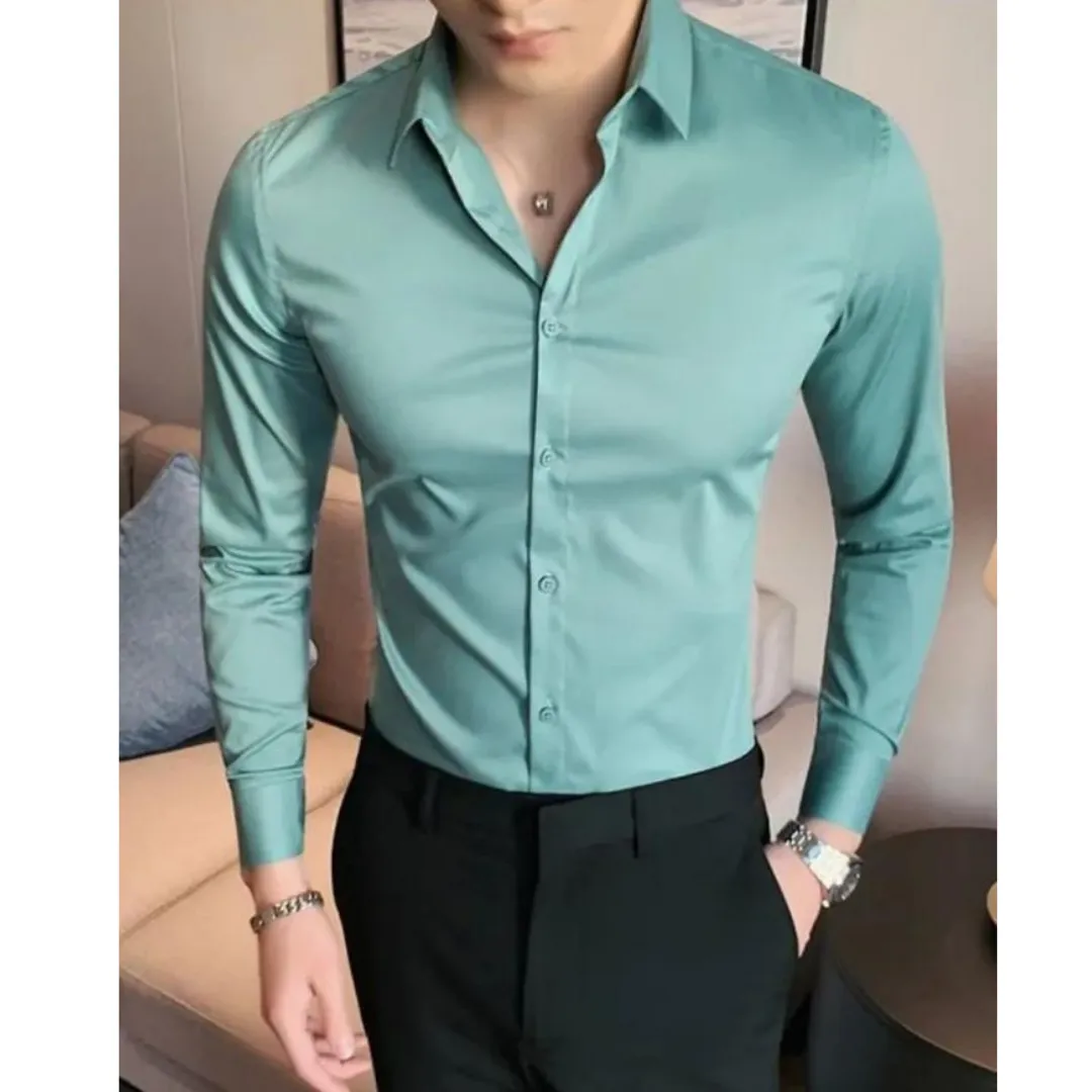 Men's Formal Fitted Button Down Shirt | Long Sleeve