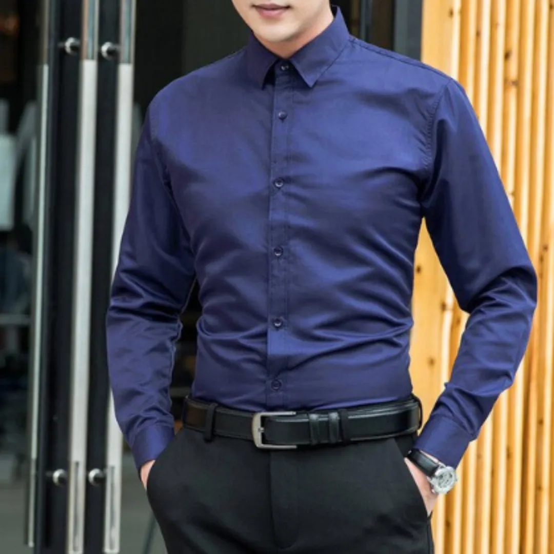 Men's Formal Fitted Button Down Shirt | Long Sleeve