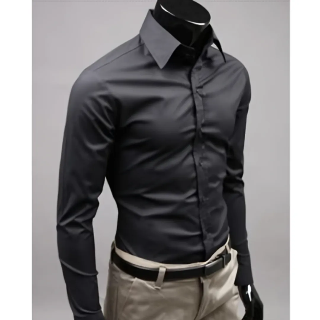 Men's Formal Fitted Button Down Shirt | Long Sleeve