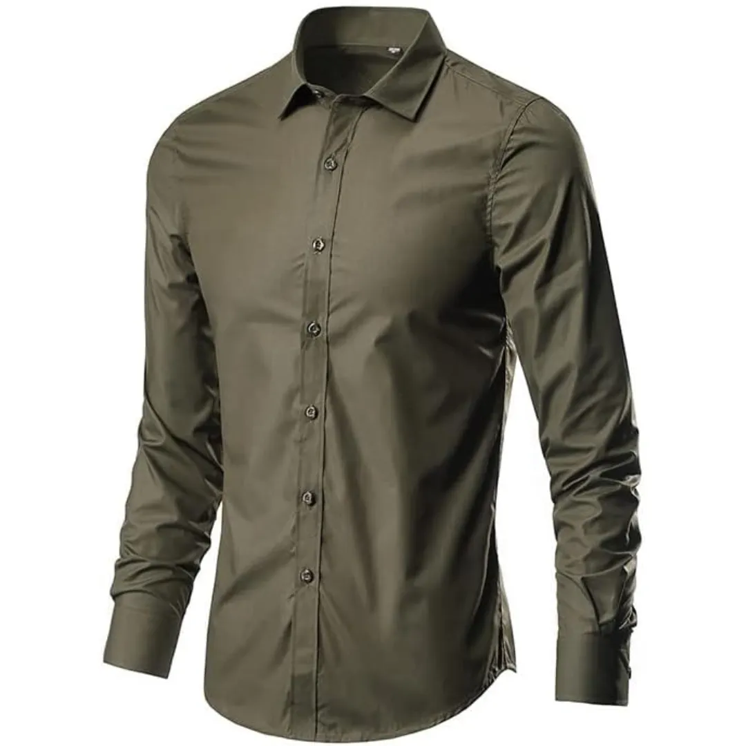 Men's Formal Fitted Button Down Shirt | Long Sleeve