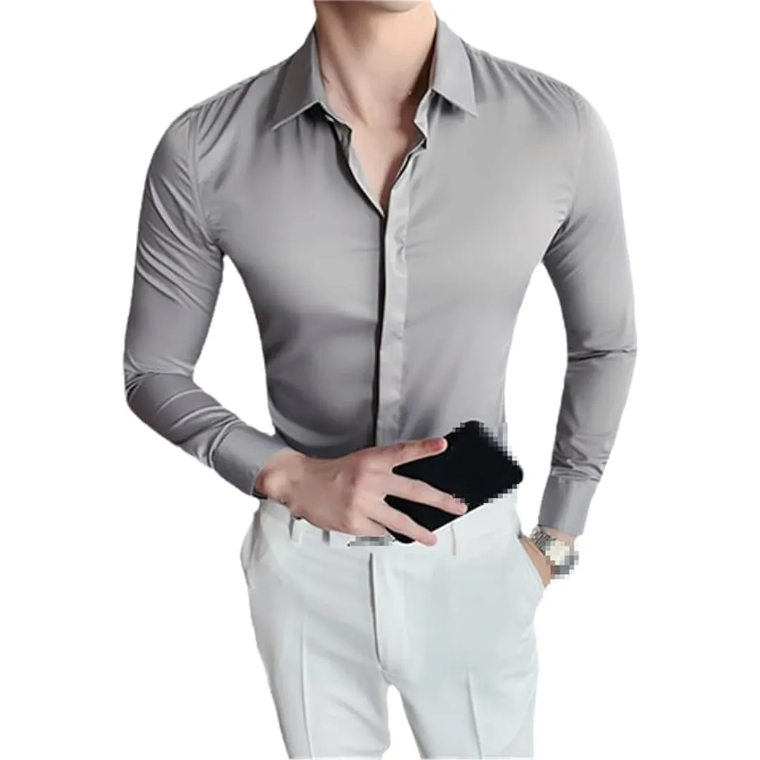 Men's Formal Fitted Button Down Shirt | Long Sleeve