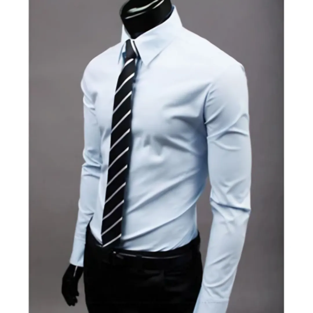 Men's Formal Fitted Button Down Shirt | Long Sleeve