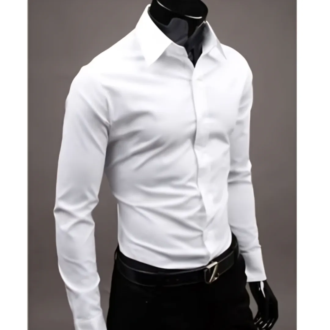 Men's Formal Fitted Button Down Shirt | Long Sleeve