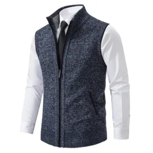 Men's Formal Work Zip Up Vest | Warm