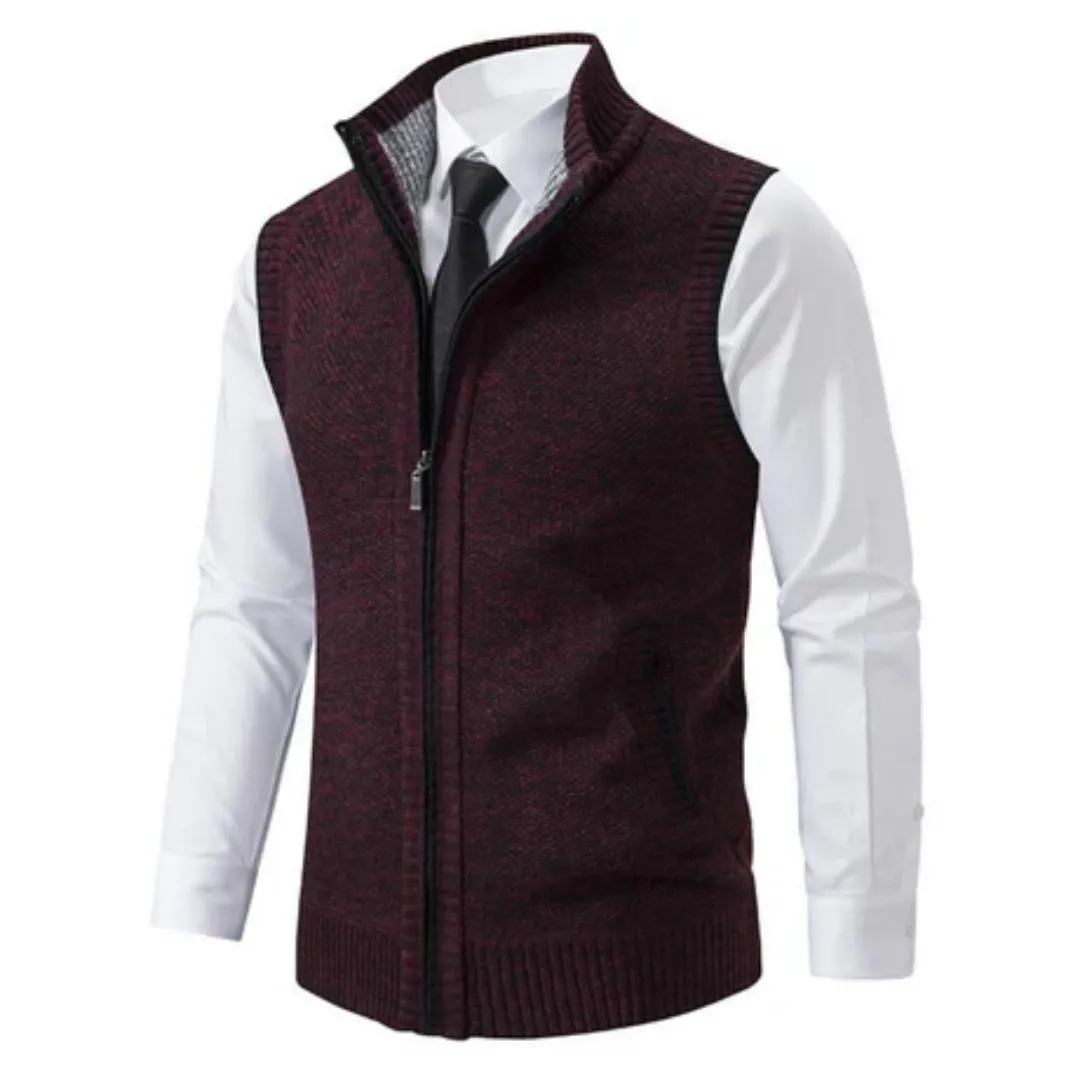Men's Formal Work Zip Up Vest | Warm