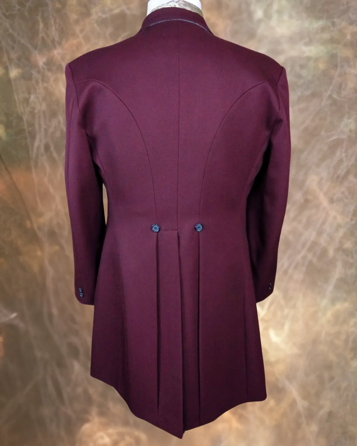 Men's Frock Coat - Merlot Wool