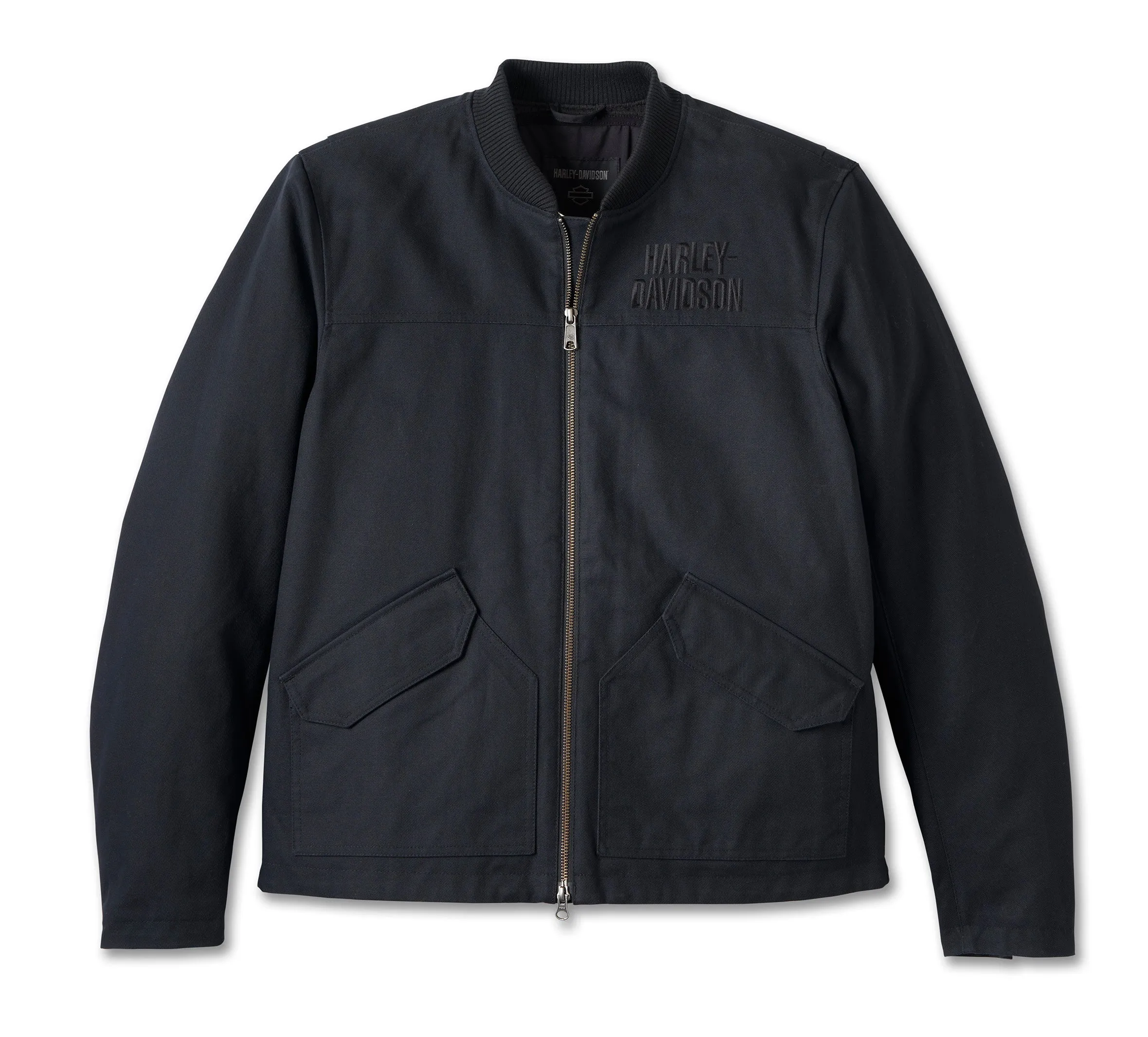 Men's H-D Flex Layering System Bomber Riding Jacket Outer Layer - Black