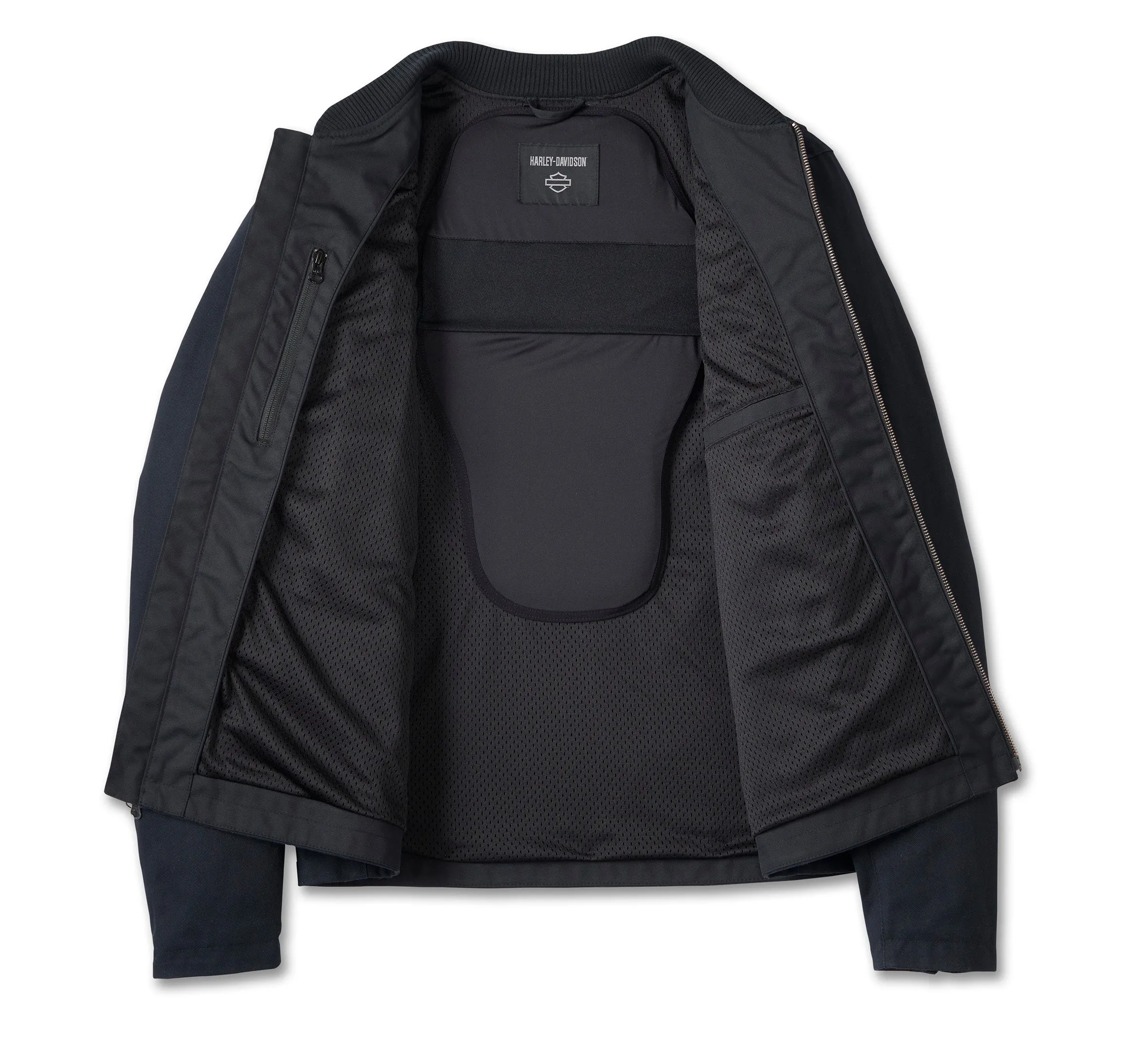 Men's H-D Flex Layering System Bomber Riding Jacket Outer Layer - Black