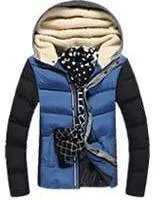 Men's Patchwork Thick Hooded Jacket In 4 Colors