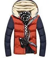 Men's Patchwork Thick Hooded Jacket In 4 Colors