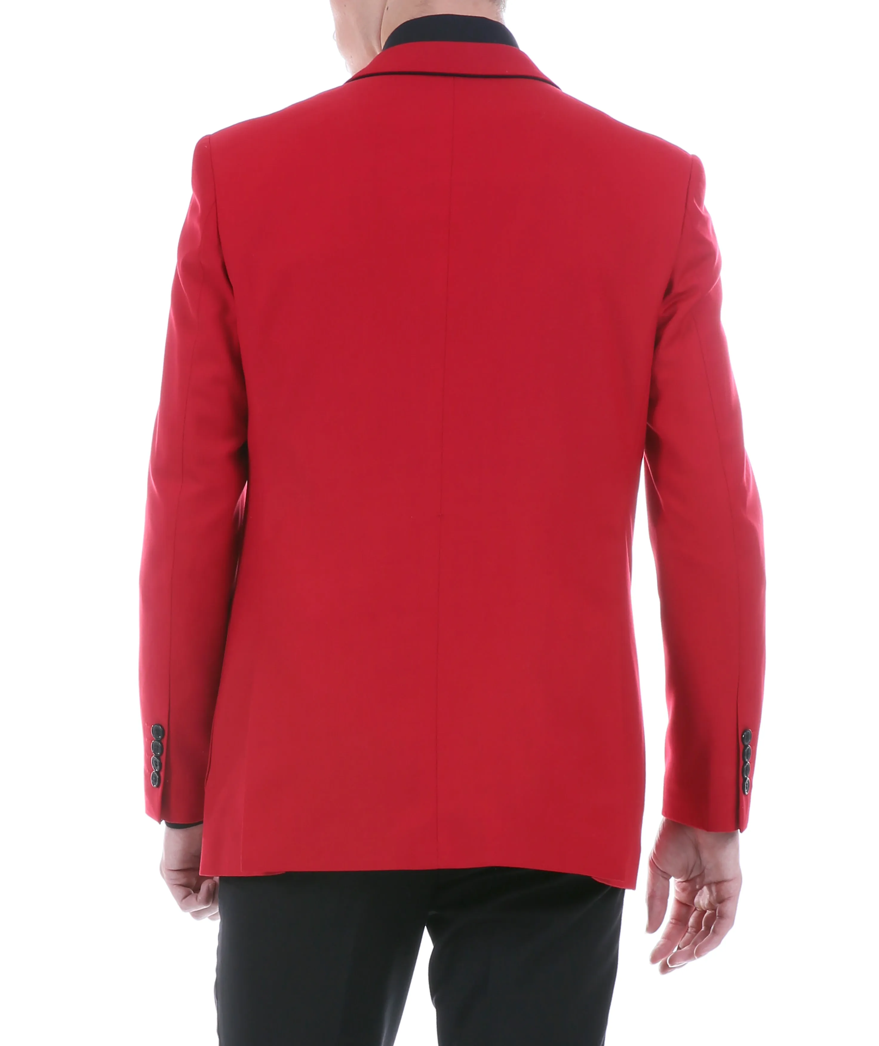 Mens Porter Red Slim Fit Blazer