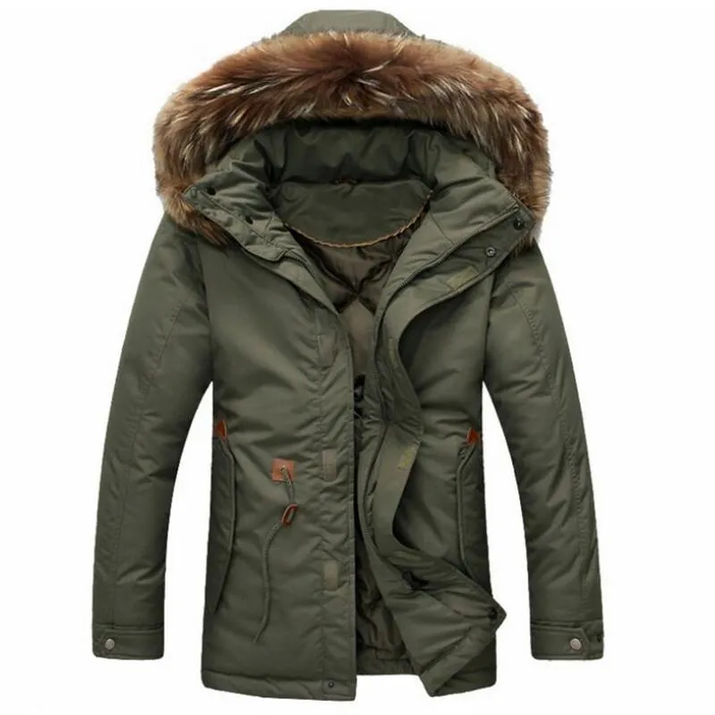 Men's Thick Parka Hooded Jacket 2 Color Options