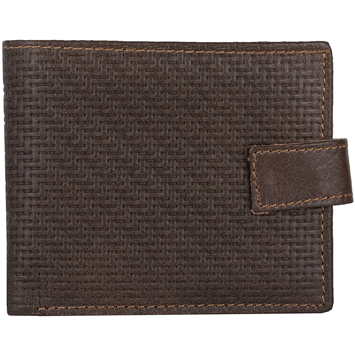 Mens Tri fold Wallet with Coin Pocket - RFID Protected Genuine Leather with Card Holder