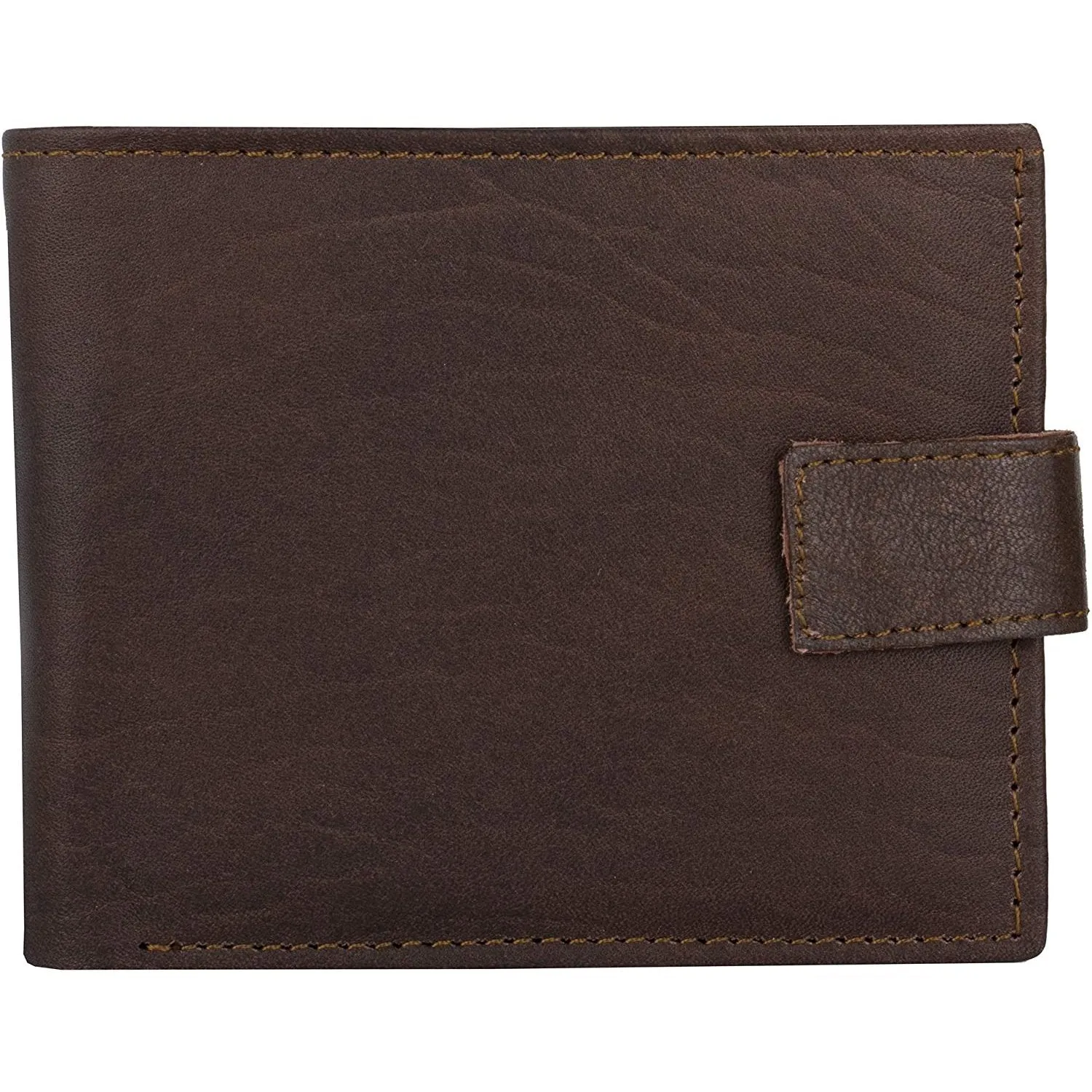Mens Tri fold Wallet with Coin Pocket - RFID Protected Genuine Leather with Card Holder