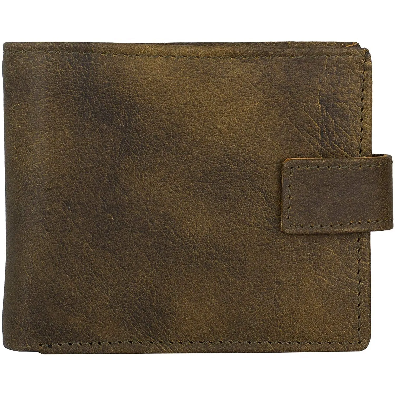 Mens Tri fold Wallet with Coin Pocket - RFID Protected Genuine Leather with Card Holder