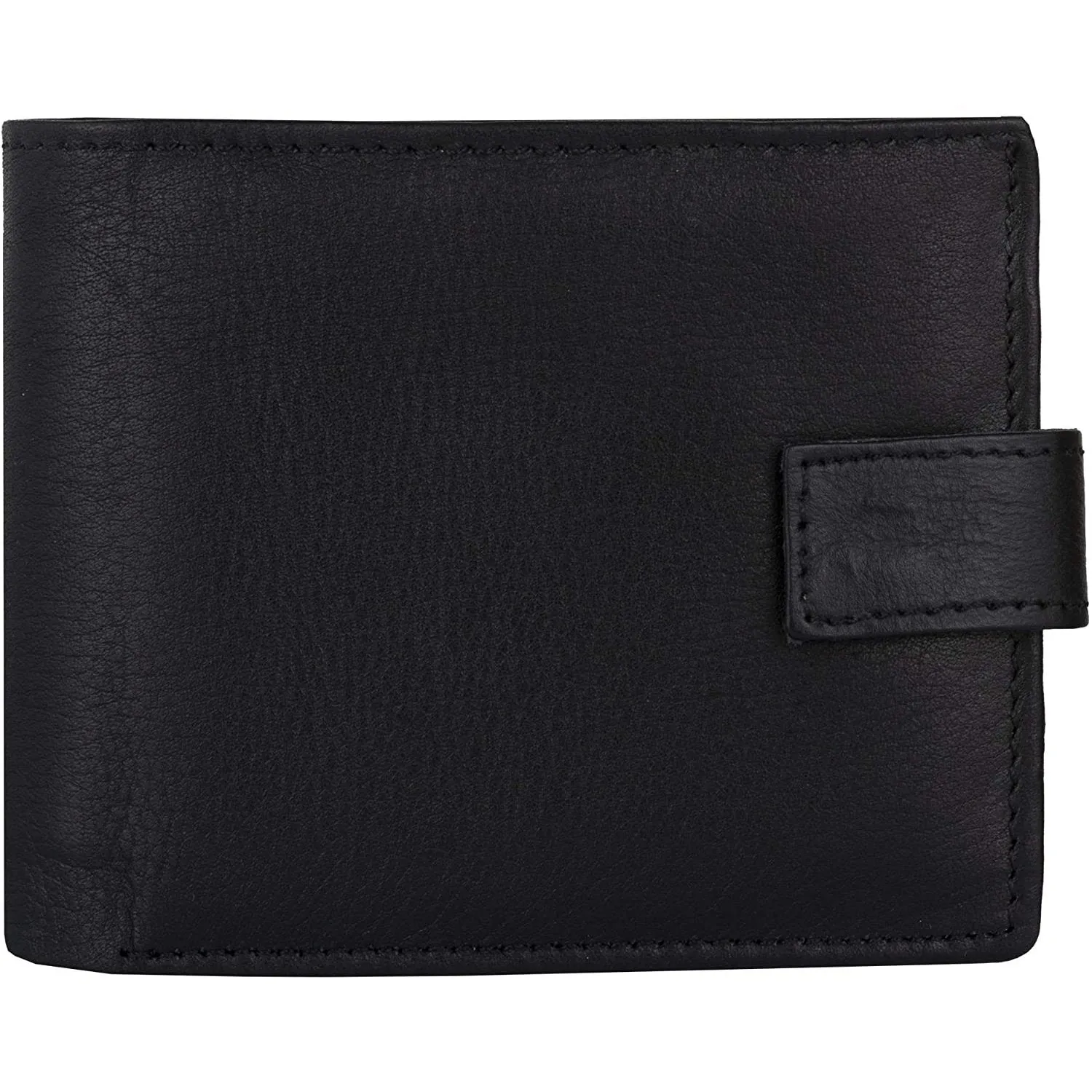 Mens Tri fold Wallet with Coin Pocket - RFID Protected Genuine Leather with Card Holder