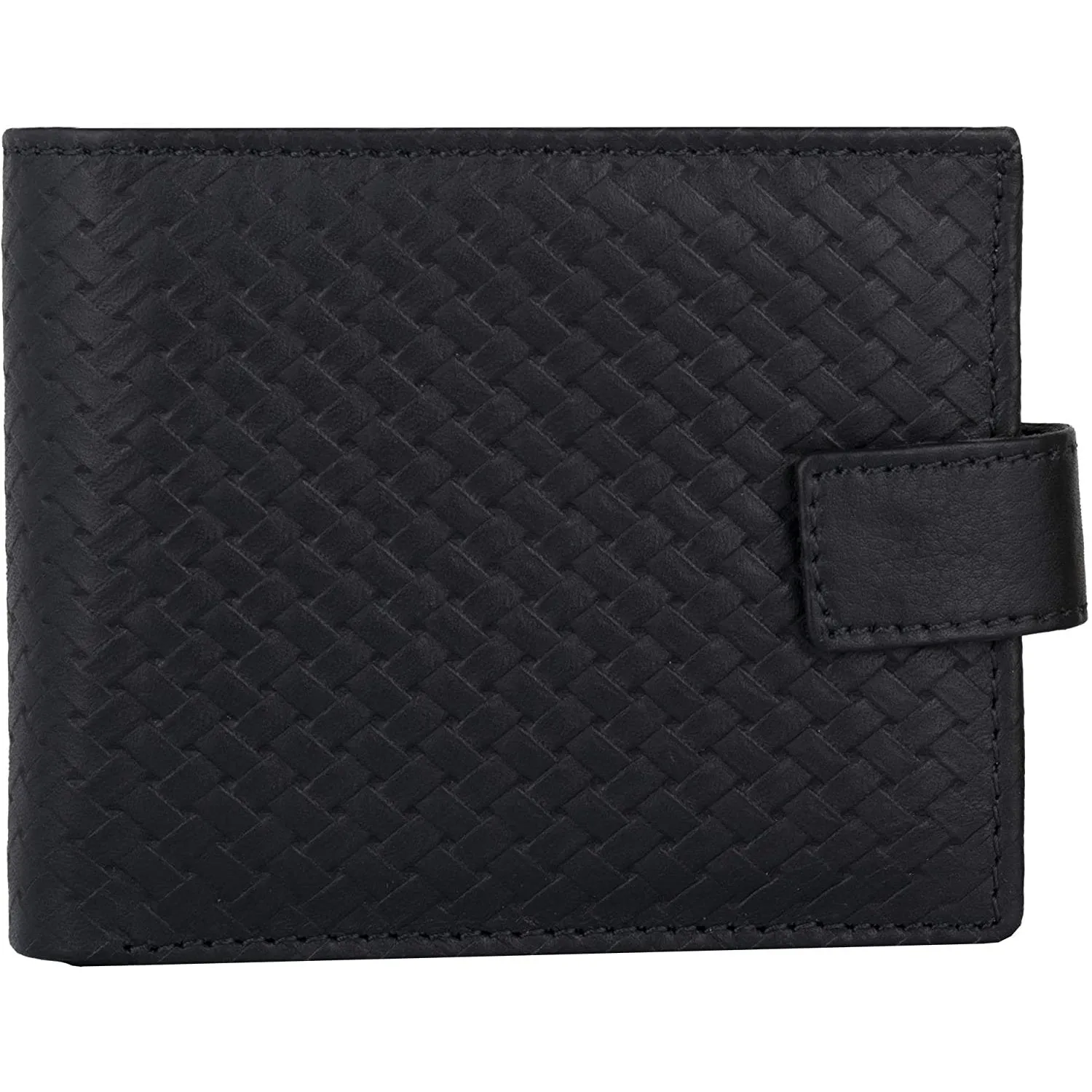 Mens Tri fold Wallet with Coin Pocket - RFID Protected Genuine Leather with Card Holder