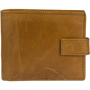 Mens Tri fold Wallet with Coin Pocket - RFID Protected Genuine Leather with Card Holder