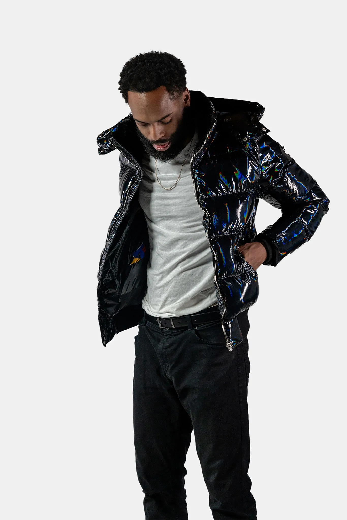 Men's Woody Bomber Jacket - Oily Black