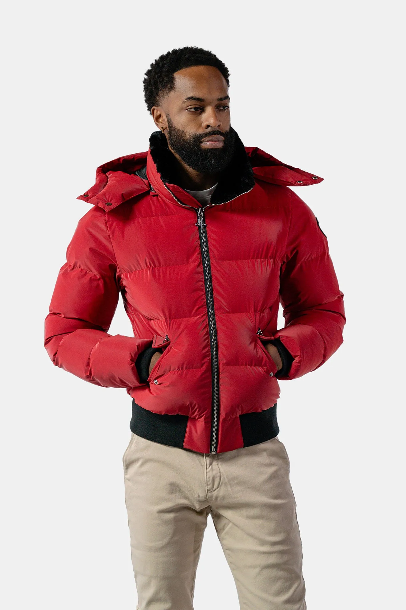 Men's Woody Bomber Jacket - Red Diamond
