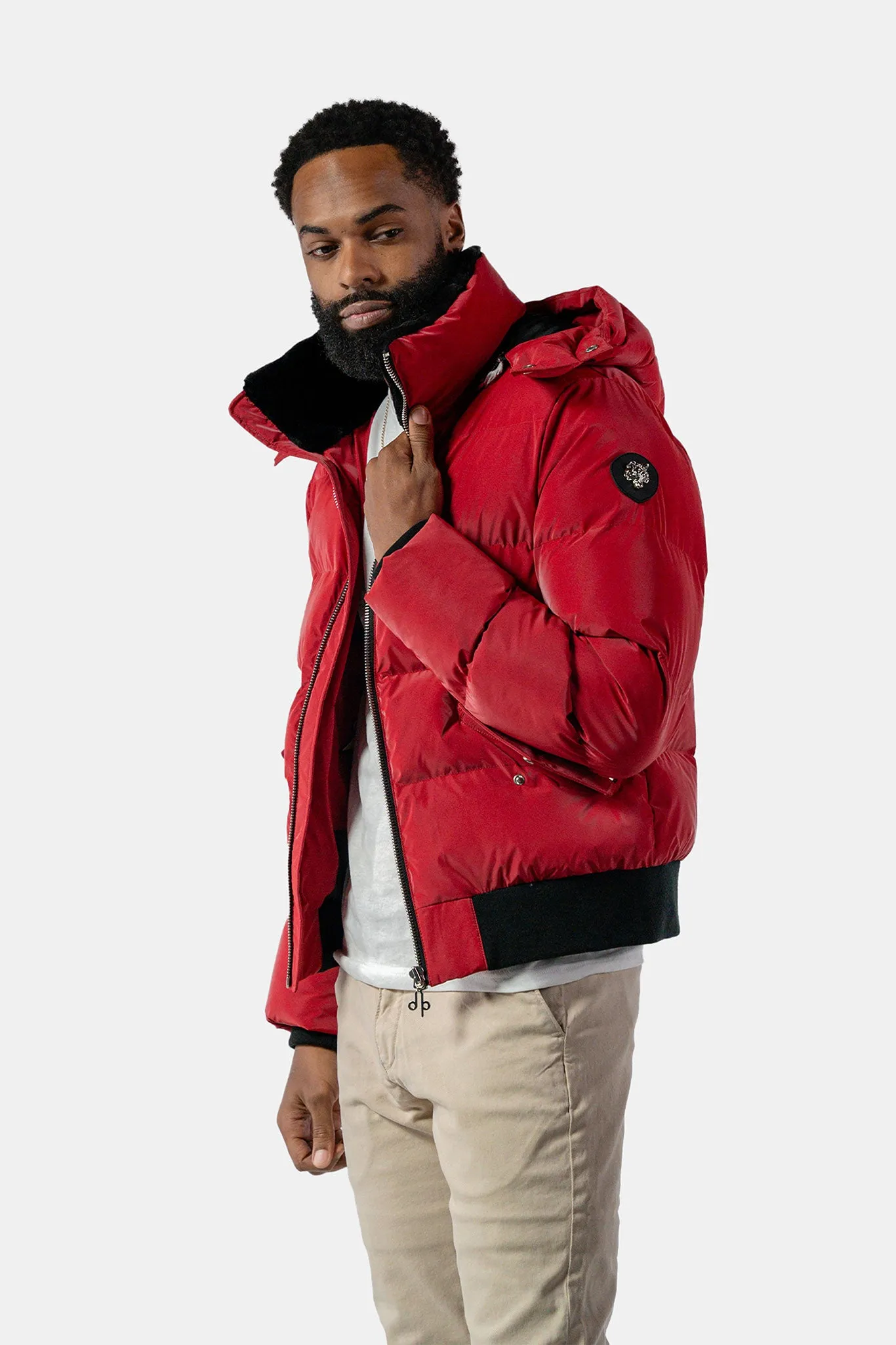 Men's Woody Bomber Jacket - Red Diamond