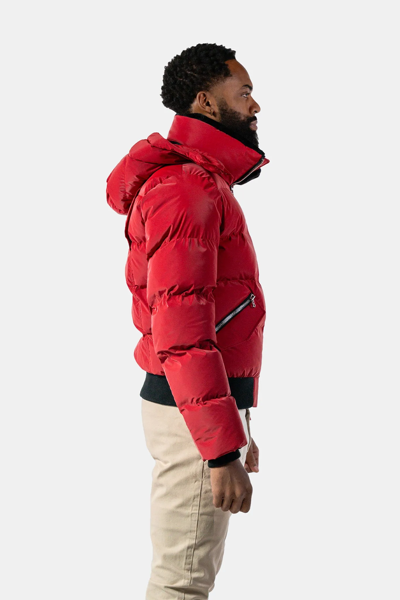 Men's Woody Bomber Jacket - Red Diamond