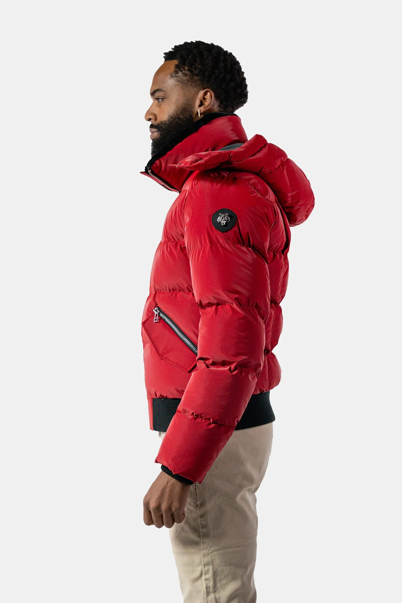 Men's Woody Bomber Jacket - Red Diamond