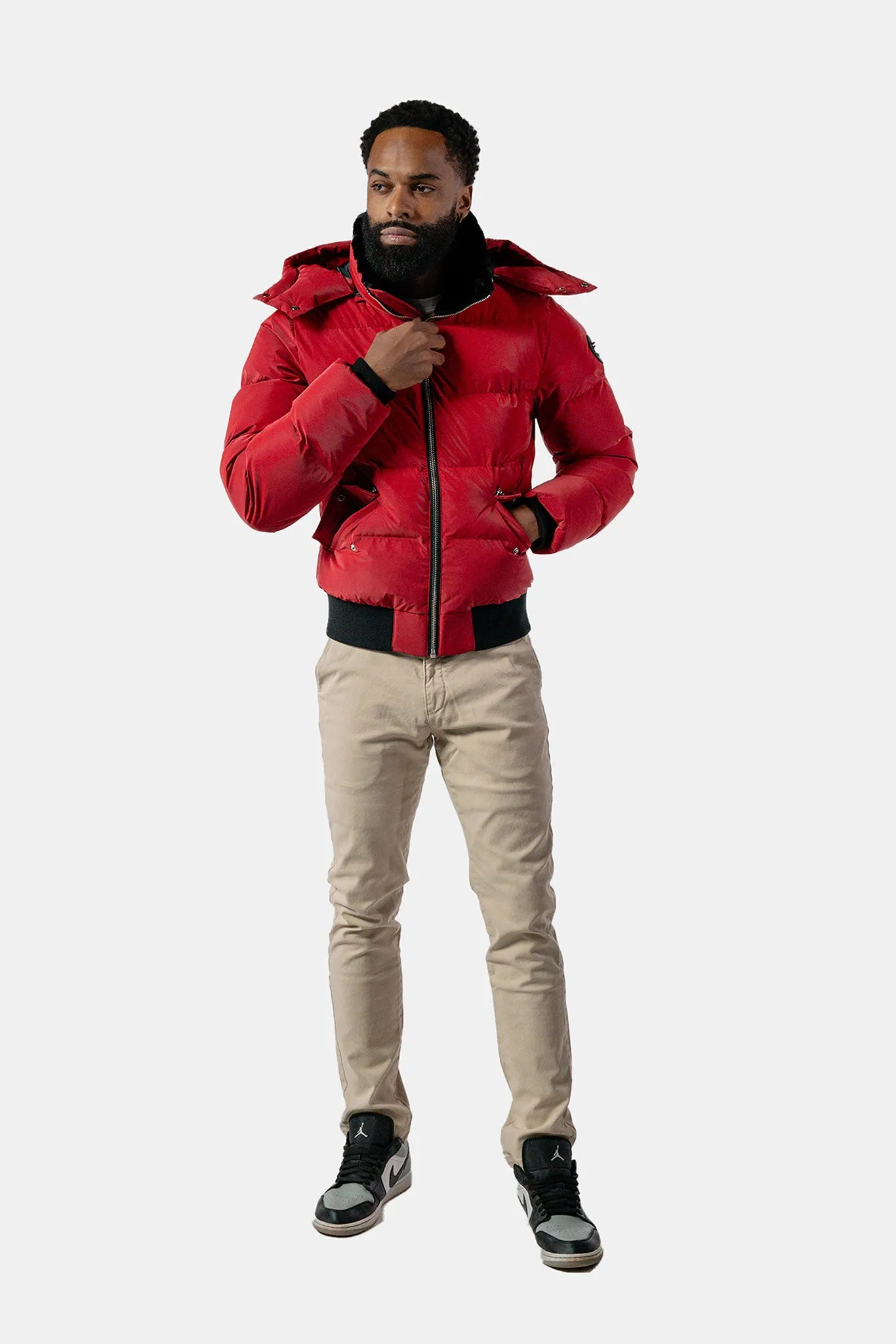 Men's Woody Bomber Jacket - Red Diamond