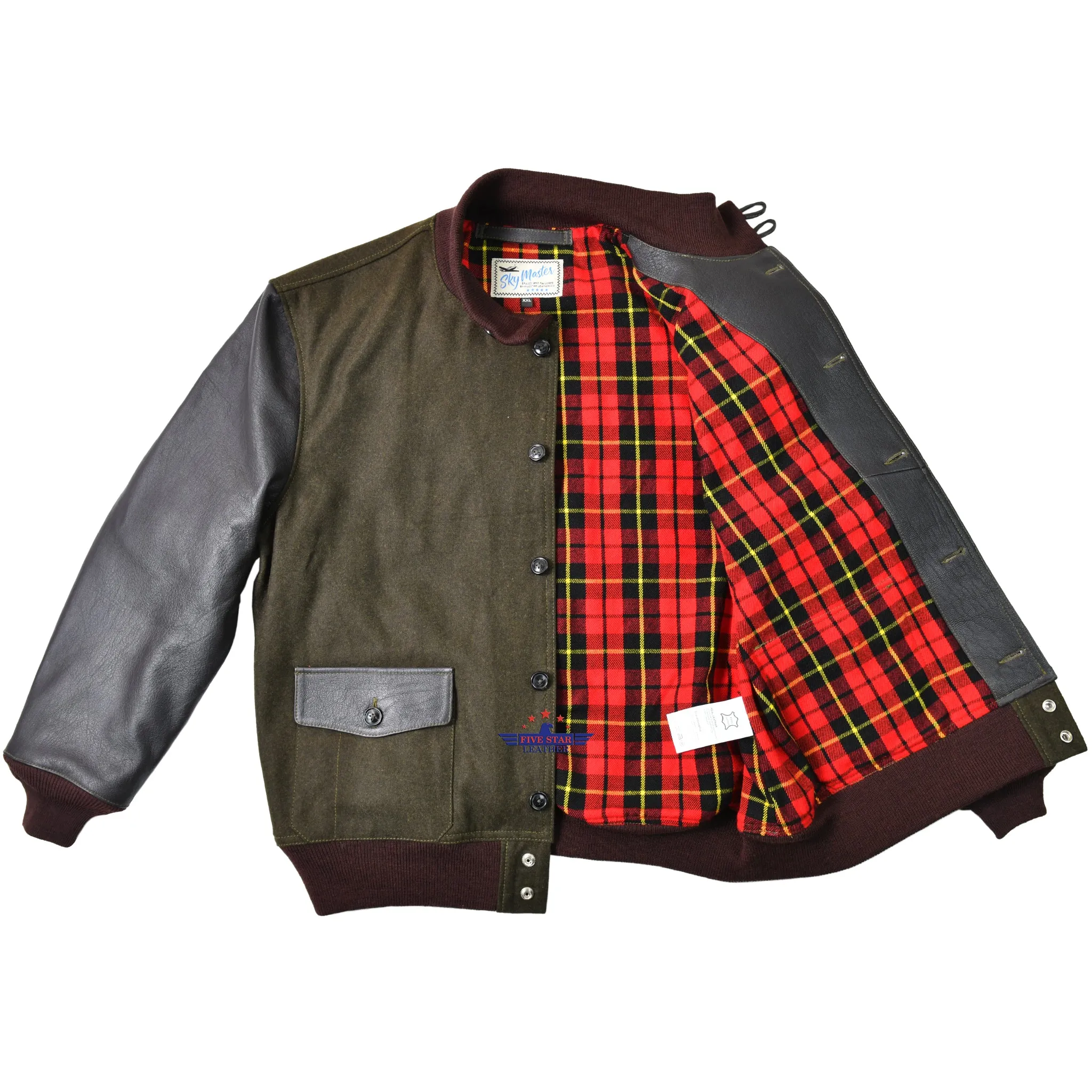 Men's WWII Type A1 Repro Aviation Associates Military Flight Instructor Jacket