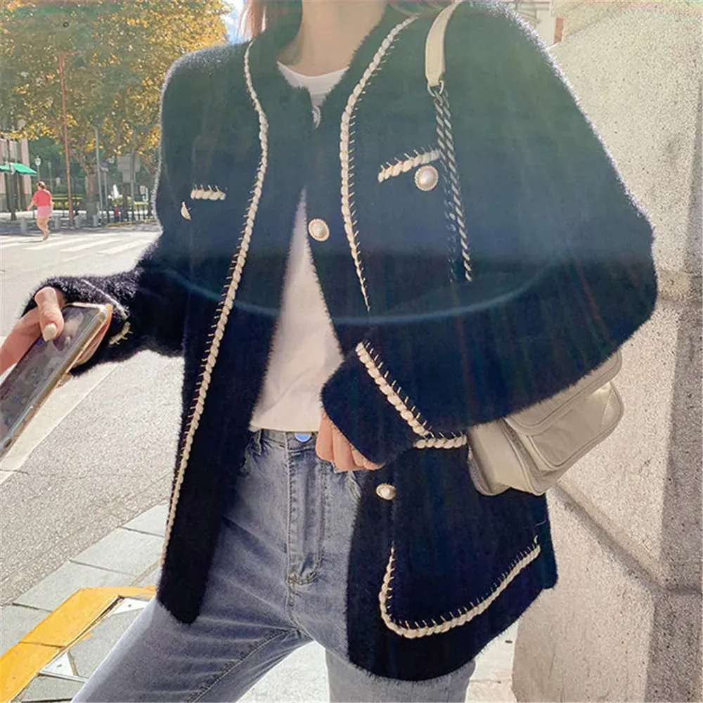 Mink Cashmere Sweater Coat