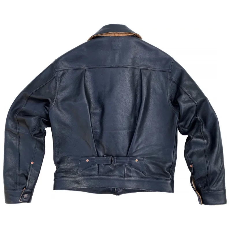 【MISTER FREEDOM】Ranch Blouse Jacket - Natrual & Black Leather / 西部 一二代 植鞣革皮衣