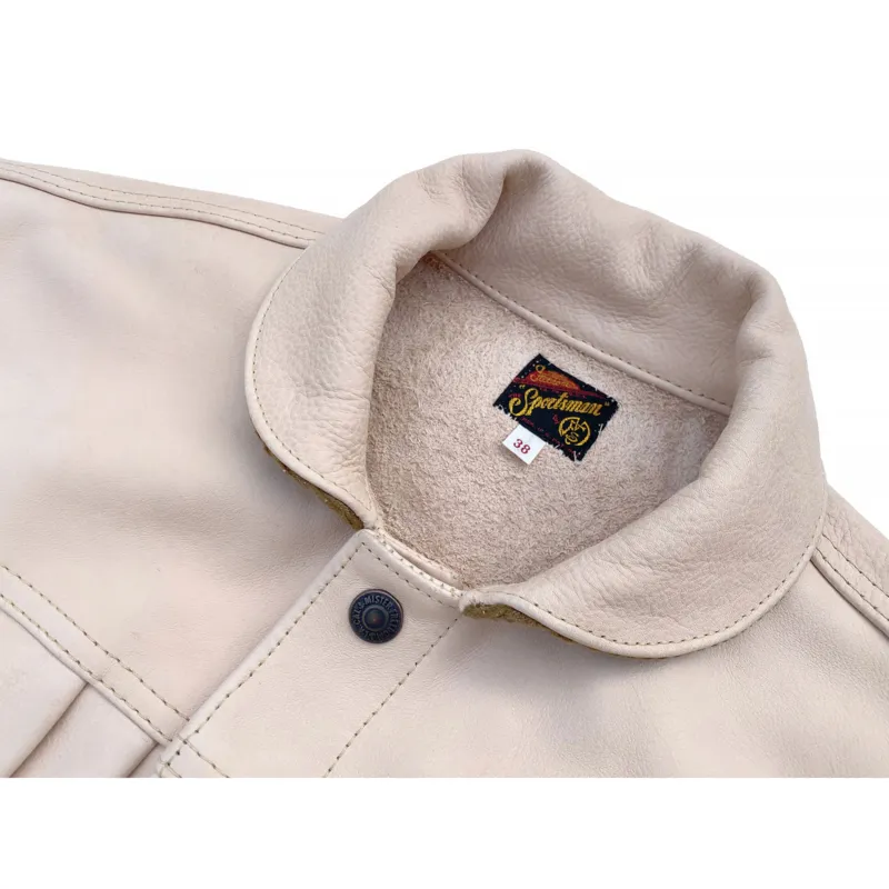 【MISTER FREEDOM】Ranch Blouse Jacket - Natrual & Black Leather / 西部 一二代 植鞣革皮衣