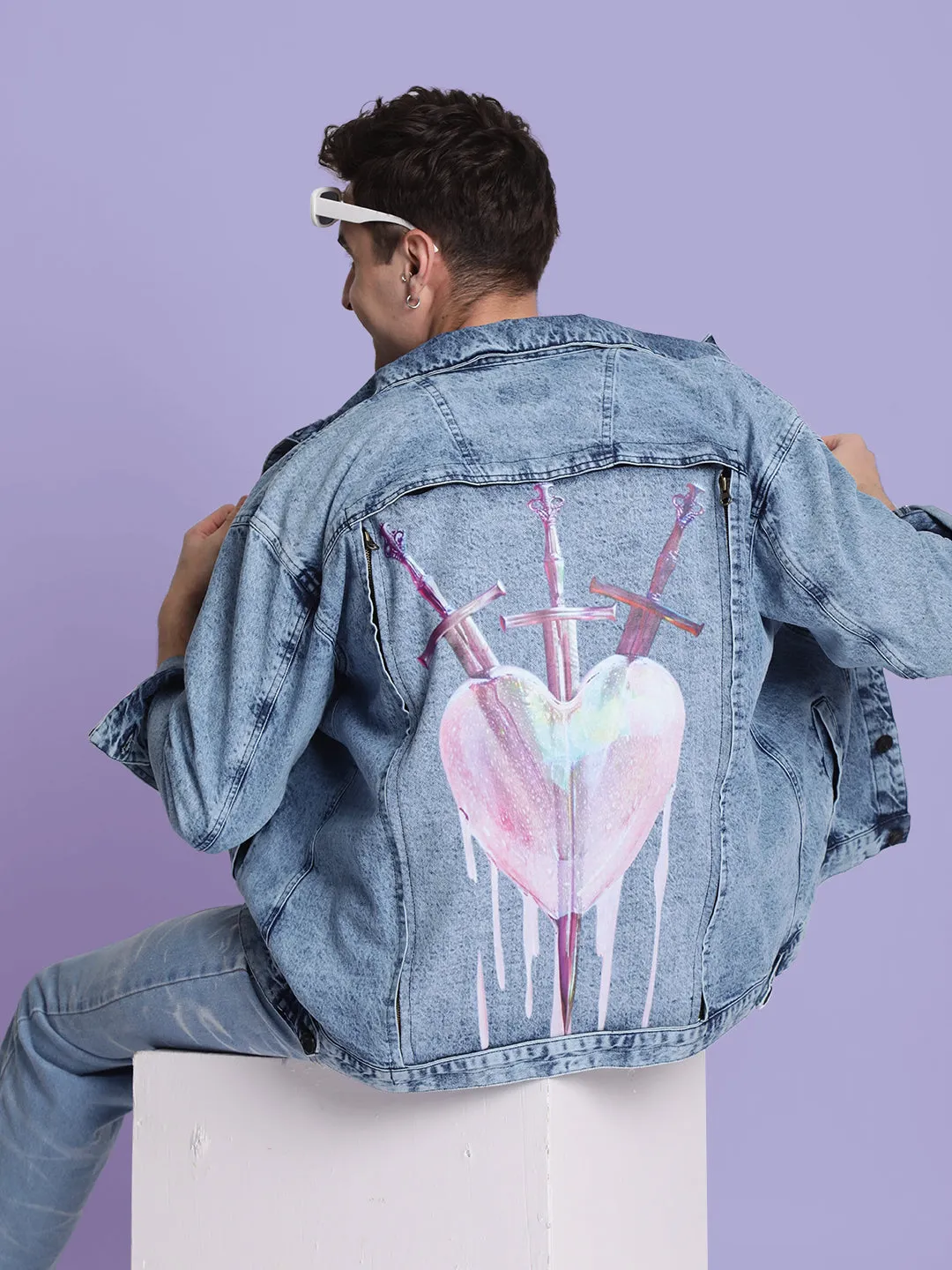 Mood Switch Printed Denim patch for Jackets