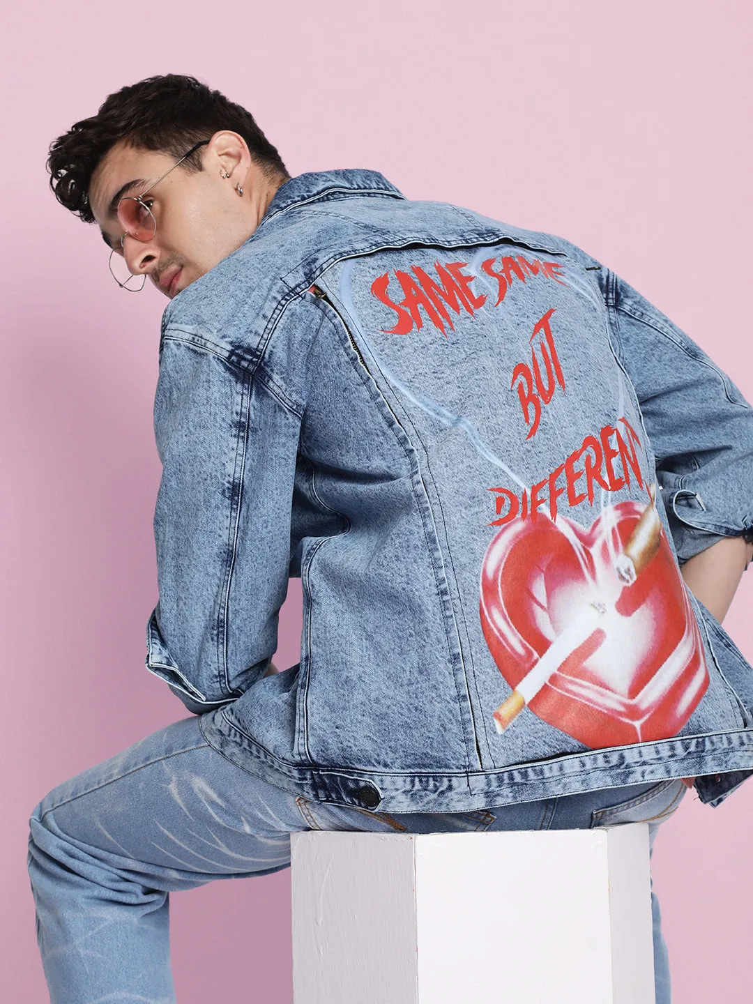Mood Switch Printed Denim patch for Jackets